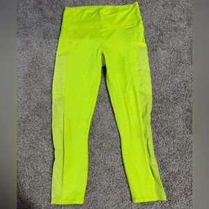 Fabletics Neon Yellow Crop Leggings